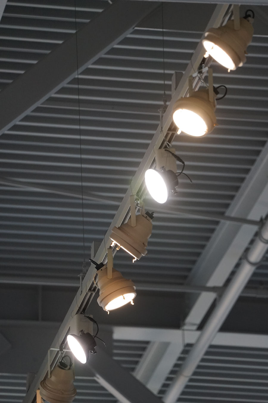Vertical view of the Air Force One Pavilion and exhibit lighting